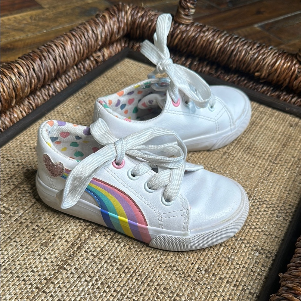 Tommy Bahama Kids White Rainbow Sneakers- Size 7